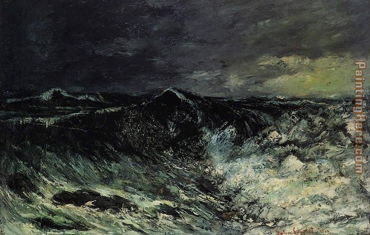 The Wave 2 painting - Gustave Courbet The Wave 2 art painting